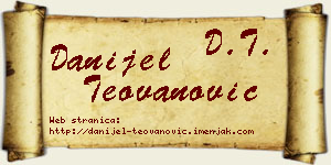 Danijel Teovanović vizit kartica